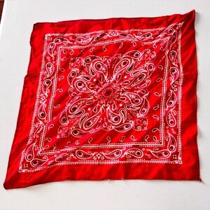 Red Paisley Bandana Scarf